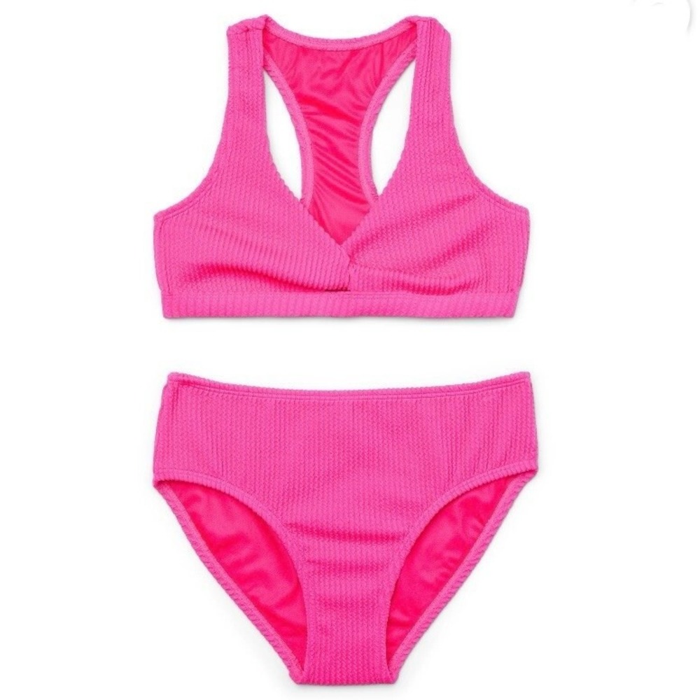 Wonder Nation Girls Two Piece Popcorn Twist Bikini Set Medium 7-8 New with Tags